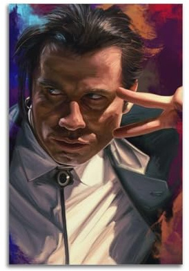 LIHAIXUAN Vincent Vega Pulp Fiction Poster auf Leinwand, ästhetische Bilder, Kunstdrucke für Wanddekoration, 40 x 60 cm, ungerahmter Stil