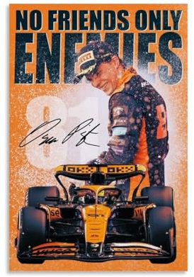 CHENSUL Oscar Piastri Formel-Rennstern-Poster, Kunstwerke auf Leinwand, ästhetische Wandkunstdrucke, Heimdekoration, 50 x 75 cm