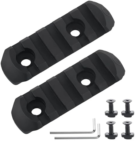 Picatinny Adapter, Picatinny/Weaver Rail für MLok Handschützer, Seitenschienen-Montageadapter 5-Fach, 2er Pack