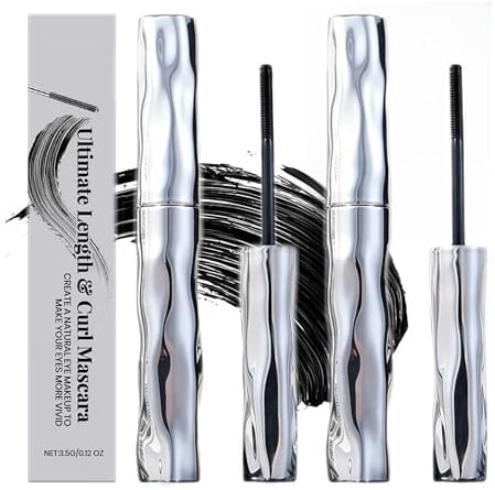 Facelove Iron Eye Mascara, 3D Metal Mascara Curling Eyelash Iron 2pcs | 2026 Neu Mascara für ältere Frauen, Wimperntusche 3D Super Curling, Metallbürste Volumengebende Wimperntusche Schwarz