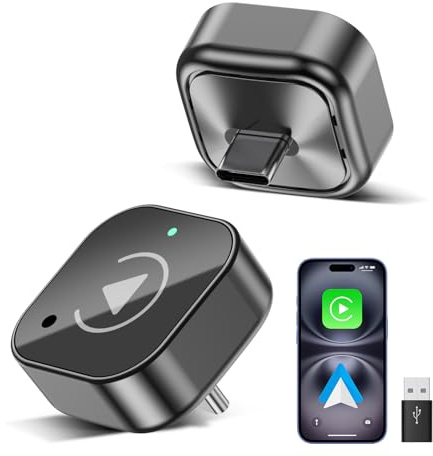 Spedal 2026 USB C Wireless CarPlay & Android Auto Adapter,Converts Wired to Wireless,Dual Band WiFi,Bluetooth Plug & Play,Fast Auto-Reconnect, Stable, Wireless CarPlay Dongle with Type-C Port