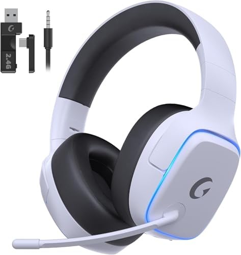 Gvyugke Gaming Headset Wireless for PS5 PS4 PC Switch Phone Mac, Tri-mode