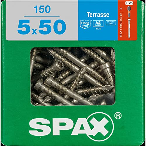 Spax Befestigungen Terassenschraube 5x50 XXL 150 Stueck 4507000500506
