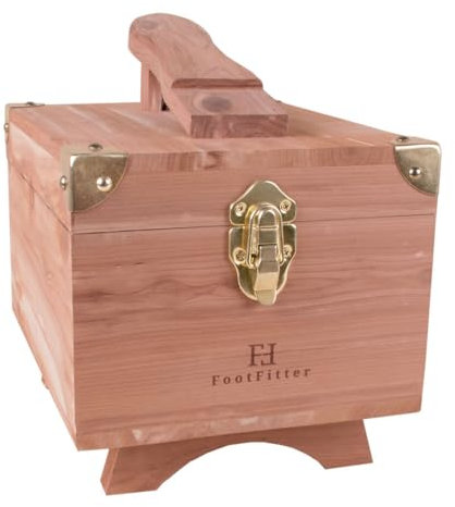 FootFitter Grand Cedar Boîte de rangement pour cirage de chaussures, outils d'entretien et polissage de chaussures