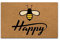 Shinewe Custom Doormat Entrance Floor Mat Bee Happy Inside/Outside Door Mat Living Room Kitchen Rugs Home Decor 45x75cm