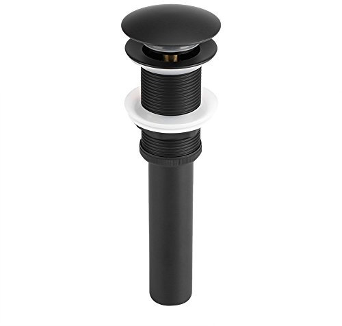 Fdit Popular Arriba Desagüe Tapón con Desbordamiento para Cocina Ba?o Grifo Recipiente Vanidad Lavabo Negro Socialme-EU