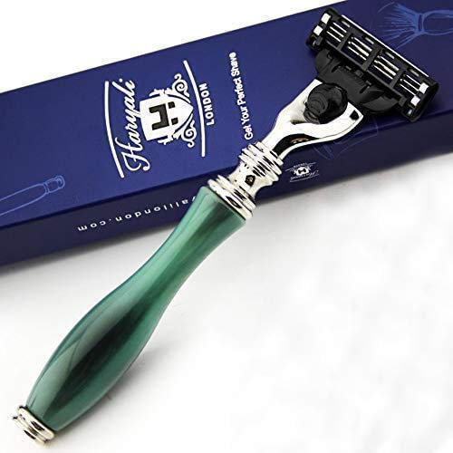 Dreifach Edge Kopf Rasierer Neu Luxus Unzerbrechlich Handstück! Spezial Edition von Haryali London - Perfekt Geschenk für Ihn - Clean & Deep Rasieren