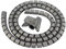 BuxiuGK Universal Kabelschlauch 28mm x 2m aus Kunststoff Flexible Kabelorganisation mit Einziehhilfe Zum Bündeln von Kabeln für Computer,TV,Grau