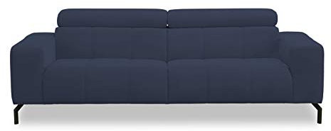 DOMO Collection Cunelli 2,5 Sitzer, Sofa mit Rückenfunktion, Garnitur mit Relaxfunktion, dunkelblau, 238x104x79 cm