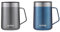 Contigo Taza de acero inoxidable aislada al vacío con asa y tapa a prueba de salpicaduras, 2 unidades (paquete de 1), sake y maíz azul