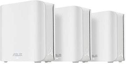 ASUS ZenWiFi BD4 - Pack de 3 - Système WiFi 7 Mesh, Double-Bande, 3600 Mbps, 720m2, Double Ports 2,5G, sécurité et contrôles parentaux Inclus, Smart Home Master SSIDs