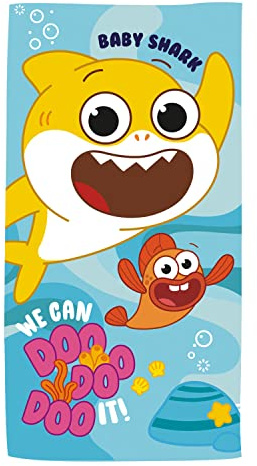 ARDITEX Badetuch oder Strandtuch 70 x 140 cm – Baby Shark