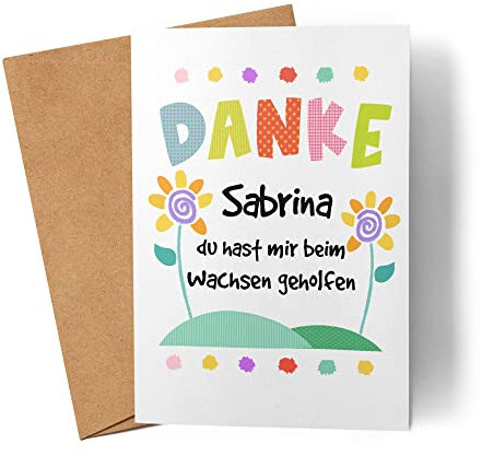Kiddle-Design Dankeskarte Erzieher Dankeschön Karte Kindergärtnerin Erzieherin Geschenk Danke Kindergarten Kita Abschied Tagesmutter