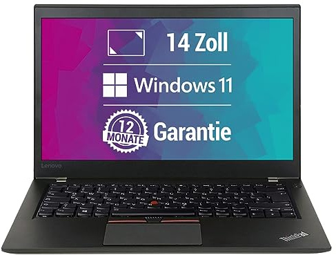 Lenovo ThinkPad T460 14 Zoll Full HD Laptop Intel Core i5-6200U@ bis zu 2,8 GHz 8 GB 256 GB SSD mit Windows 11 Pro & GRATIS Antiviren-Software HDMI Webcam (Generalüberholt)