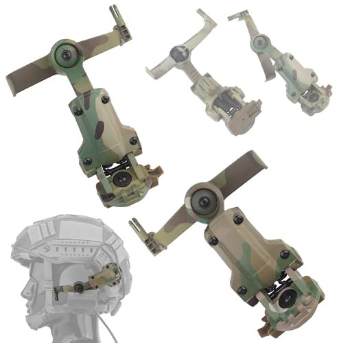 Ops-Core Arc & M-Lok Taktischer Helm-Seitenschienen-Headset-Adapter-Set, für Comtac 2/3 Kopfhörer, 360° drehbar, verstellbare Ohrenschützer-Halterung (Multicam)