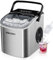 EUHOMY Ice Maker Machine Countertop Ice Cube Maker with Self-Cleaning Function,9 Cubes in 6 Mins,Portable Ice Cube Maker Machines with Ice Scoop & Basket for Home/Kitchen/Office/Bar
