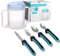 Sovio Disability Aids Adult Eating and Drinking Set - 350ml Non-Spill Cup for Elderly and Weighted Utensil Set for Disabled Aids and Arthritic Hands - Dishwasher Safe, Cutlery for Daily Living