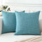 Artscope 2er Set Kissenbezug Einfarbig Wurfkissenbezug Leinen Kissenbezüge Moderne Dekokissen Kissenhülle Set Kissen Fall für Sofa Schlafzimmer Zuhause Dekor 60x60 cm Türkis