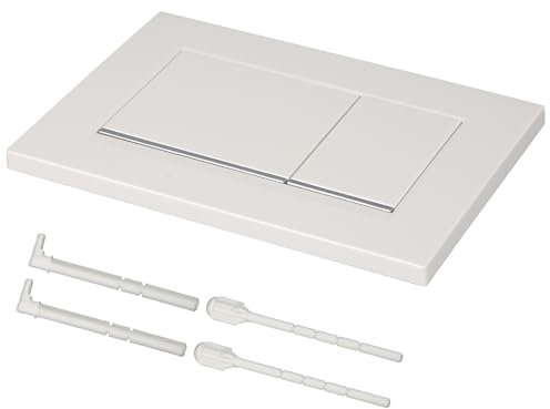 Betätigungsplatte Drückerplatte, Drückerplatte Kompatibel mit Geberit Sigma 30, Betätigungsplatte für WC Spülkasten Ersatzteile (Weiß Glänzend)