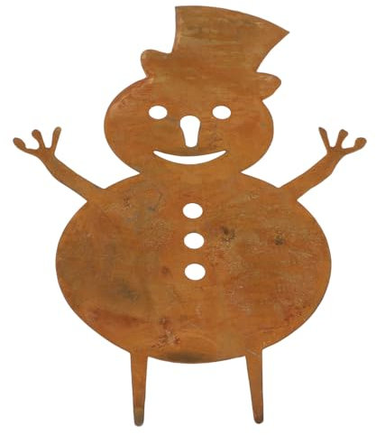 Paletto Decorativo da Giardino con Pupazzo di Neve di Natale, Paletto da Giardino con Pupazzo di Neve da 11,81x5,91 Pollici Paletto Natalizio All'aperto Decorazione per Prato