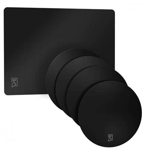 SCHMIDT & KRAMER Induktionsschutzmatte Set | Hitzebeständige Silikon-Glasfaser Herdabdeckung für Induktionsherd | Silikon Kochfeld Abdeckung | Induktionsmatte | 5-teiliges Set