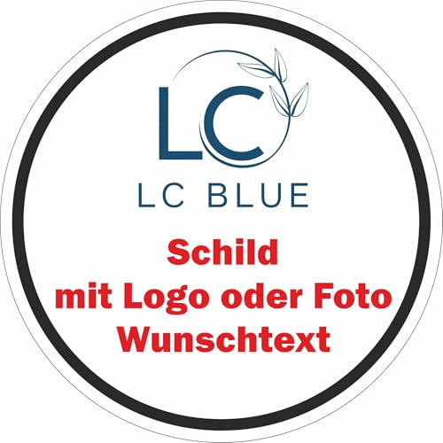 Jintora Ltd. - runde Aluverbundplatte personalisiert Ø 50 mit Foto, Logo und Text - Schilder selbst gestalten - Firmenschild, als Wanddekoration, Geschenk, Türschild für personalisierte Geschenke
