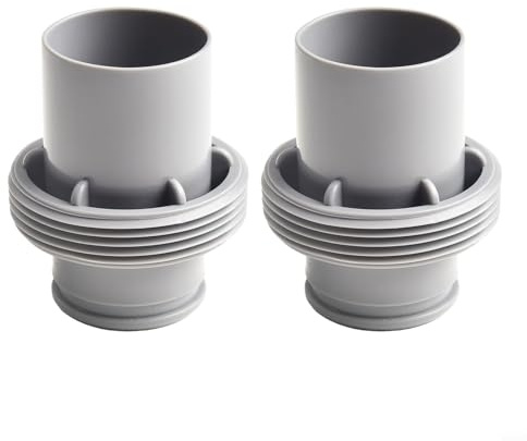Honseadek Lot de 2 cartouches pour système de sable de piscine hors sol de 38 cm, raccord de tuyau de 38 mm, adaptateur de rechange en PVC compatible avec filtre chlorinateur d'eau salée