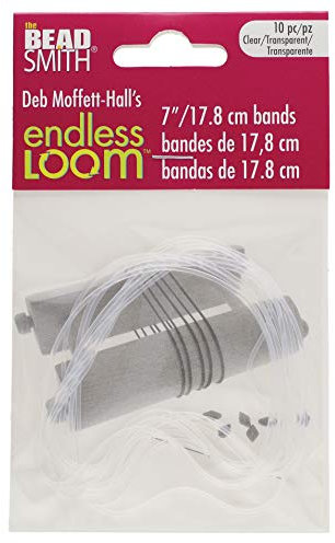 The Bead Smith Endless Loom transparente Bänder für endlose Loom-Werkzeug, 7 Stück pro Packung, 10 Stück