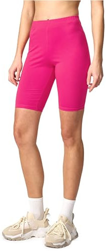 Merry Style Damen Sport Leggings kurz Sportleggings Radlerhose Sporthose aus Baumwolle MS10-200 (Amaranth, M)