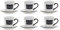 Item Internacional Juego de 6 Tazas de café 180 ml con platito a Juego
