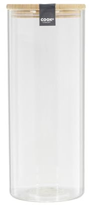 COOK CONCEPT - Ka4372 - Bocal en Verre et Bambou 1.6 L Cuisine Conservation Bocal
