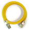 EZ-Fluid 121.9 cm Durchlauferhitzer, Vollanschluss, Gas-Flex-Leitung, gelbe Epoxidbeschichtung, flexible Gasanschluss-Schlauchversorgung für Gewerbe, Wohnheim (1 Stück)