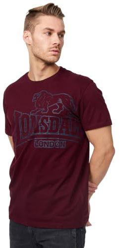 Lonsdale Herren-Streetwear-T-Shirt, Freizeit-T-Shirt mit Rundhalsausschnitt | 100 % gekämmte Baumwolle, atmungsaktiv und bequem, leichtes Kurzarm-T-Shirt für das Fitnessstudio, auf Reisen und den Alltag