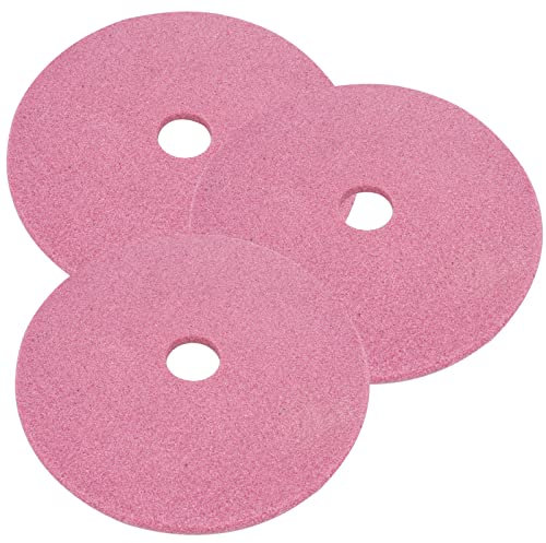 JOEEYKO 3PCS 105mm x 22mm 4.7mm Thick Ceramic Medium Grit Non-Woven Grinding Wheel Disc for 3/8 .404 Chainsaw Chain Sharpener Tool Flap Disc Grinding Wheel