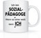 Print-Klex Berufstasse mit Sozialpädagoge Motiv Bedruckt Sozialpädagoge Tasse für Beruf Geschenk Kaffeebecher Geschenktasse Teetasse Arbeitstasse Arbeitsbecher mit Druck 330ml Beruf Tasse