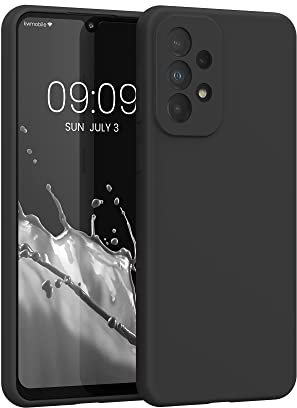 kwmobile Hülle kompatibel mit Samsung Galaxy A33 5G Hülle - Silikon Handy Case - Handyhülle weiche Oberfläche - kabelloses Laden - Schwarz
