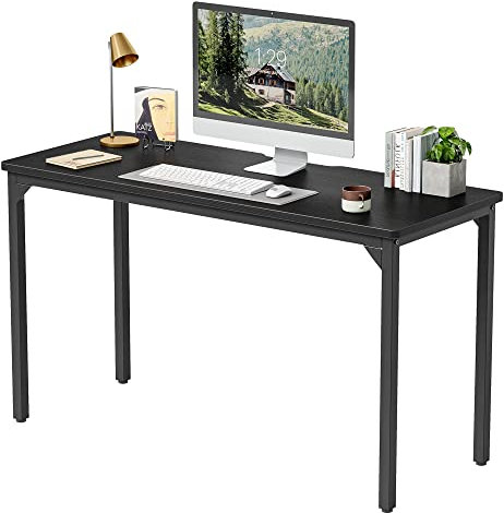 CubiCubi Schreibtisch, 120 x 60 x 75 cm Computertisch, Schreibtisch Klein PC-Tisch Stabil, schmaler Bürotisch, Arbeitszimmer, Homeoffice, Büro, einfacher Aufbau, Stahl, Industrie-Design, Schwarz