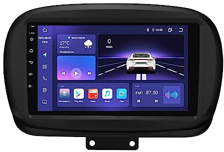 Hizpo Android 13 9 Pollice Touchscreen Car Radio compatibile con FIAT 500X 2014-2020 con Carplay/Android Car Bluetooth Navi 8-Core UPC 4 + 32GB Dab Car Radio Adattatore WiFi 4G Mirror Link