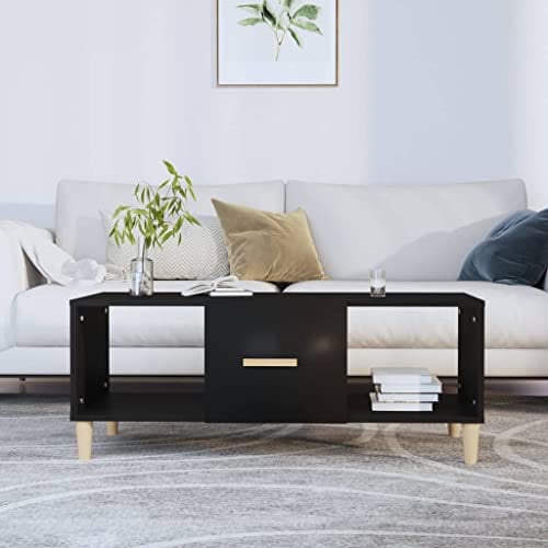 vidaXL Coffee Table Black 102x50x40 cm Engineered Wood