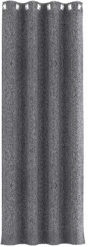 LLMMLL Thermovorhang Kälteschutz mit Ösen 1er Set, Verdunklungsvorhänge mit Schlaufen, Vorhang H245xB140cm, Wärmeschutzvorhang Curtains, Vorhänge Blickdicht Wohnzimmer, Schlafzimmer Modern Grau