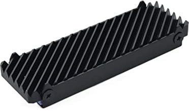 KUMGROT 1 Pcs M.2 2280 SSD Heatsink M.2 Heat Sink Aluminum Bevel Sided Solid State Hard Disk Heat Sink with Thermal Silicone pad for PS5/PC M.2 SATA SSD (Black)
