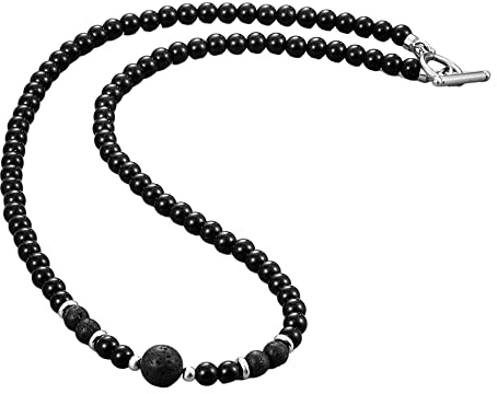Handgemachte Herren Tigerauge Onyx Perlenkette Kette Natürliche Edelsteine Heilung Kristallschmuck