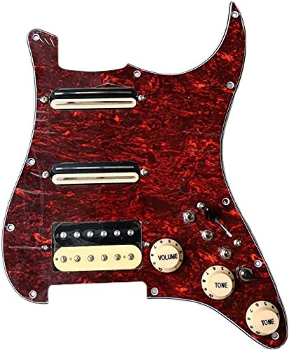 Upgrade Prewired SSH Gitarren-Schlagbrett Alnico Humbucker Set Multifunktionsschalter-Ausgang Tonabnehmer für Fender für Strat-Gitarre Pickguard Pickups