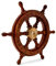 NKlaus 30cm Maritimes Steuerrad Holz mit Messingnabe Standard-Qualität Schiffsrad Deko 11740