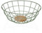 Versa Frutero Verde 28 x 12 x 28 cm Madera Madera de Caucho Acero Hierro