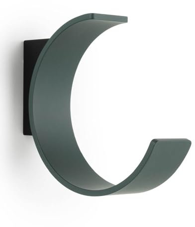 Gedotec Patère en métal noir mat et vert forêt I Birdd I Profondeur 86,1 mm I 1 pièce I Porte-manteau à visser I Crochet mural moderne I Crochet mural design avec matériel de fixation