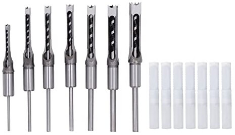 Woodworking square hole drill bit, high speed steel high hardness woodworking hole saw mortise and tenon chisel bit,1/4 inch 5/16 inch 3/8 inch 2/5 inch 1/2 inch 9/16 inch 5/8 inch
