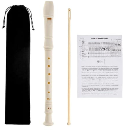 C Key 6 Loch 8 Loch Sopran Blockflöte Mit Reinigungsstab Deutsch Kinder Musik Flöte Instrument Descant Blockflöte Sopranblockflöte Tonart C 8 Loch Deutsche Diskantflöte Sopran Mit