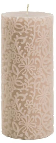 Candela decorativa profumata fiore rosa - modello grande - H. 20 cm