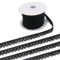 GORGECRAFT 10 Yard Schwarze Elastische Spitzenbesatzrolle 13mm Breit Blumenmuster Dehnbares Spitzenband Dessous-Kantenbesatz Gehäkelte Nähspitze Für Heimwerker Kleidung Geschenkverpackungen